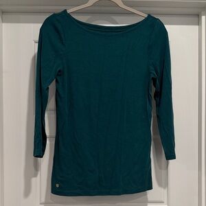 Lilly Pulitzer Deep Teal Long Sleeve Tee